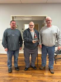 Fire Chief Steve Cole Jr., Steven Cole Sr., President Guy Swift